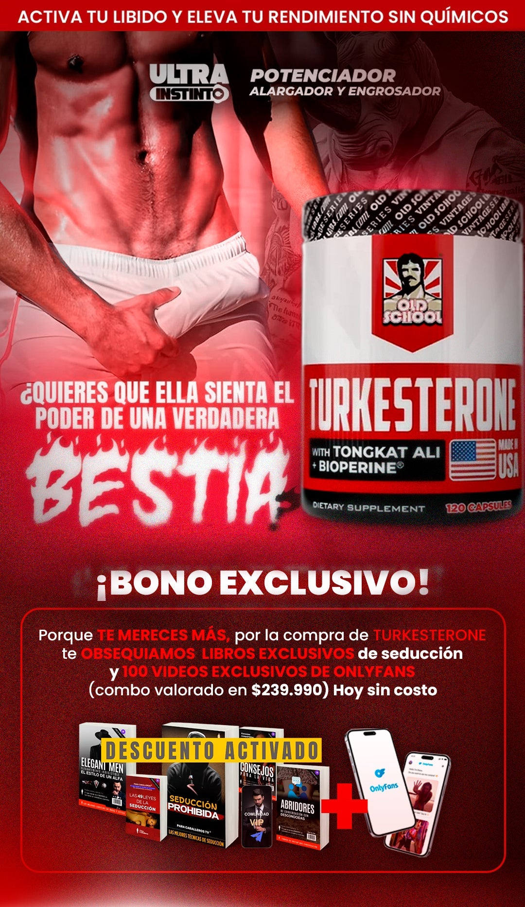 TURKESTERONE ACTIVA TU TEST😈STER0NA AL MÁXIMO